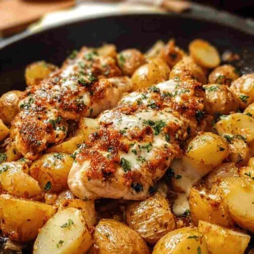 Garlic Parmesan Chicken and Potatoes Easy Family Dinner Recipe