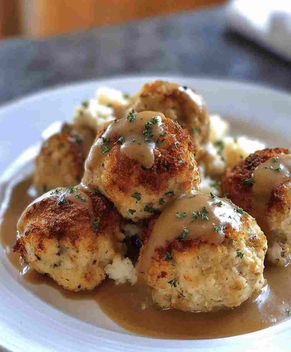 Turkey Stuffing Balls Easy Holiday Leftovers Recipe