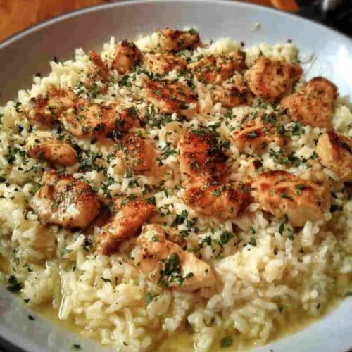 Garlic Parmesan Rice with Chicken Easy Family Comfort Food