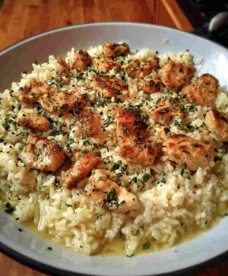 Garlic Parmesan Rice with Chicken Easy Family Comfort Food