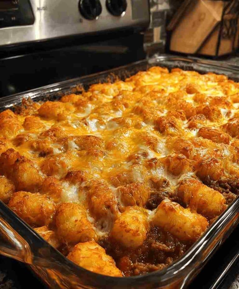 Chili Cheese Tater Tot Casserole Easy Family Comfort Food Dinner