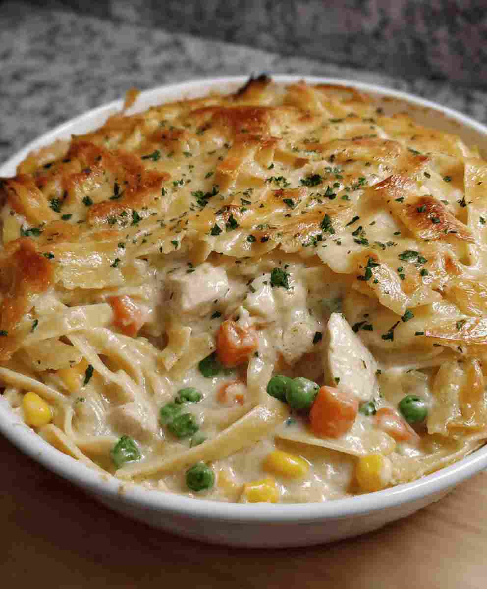 Quick Chicken Pot Pie Pasta Creamy Comfort Food in Minutes