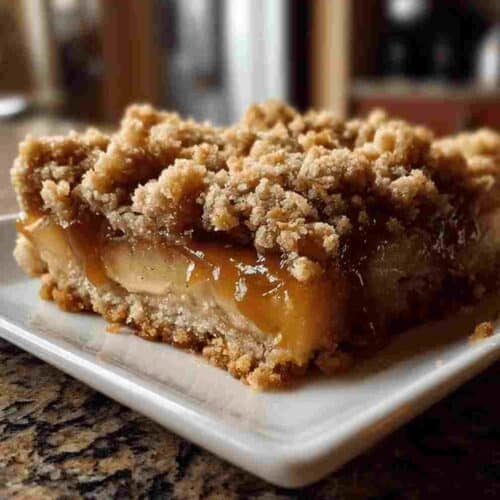 Salted Caramel Apple Crumble Bars – Easy Fall Dessert