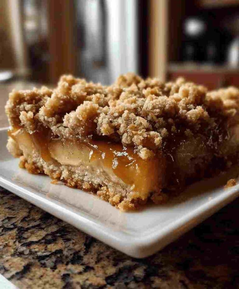 Salted Caramel Apple Crumble Bars – Easy Fall Dessert
