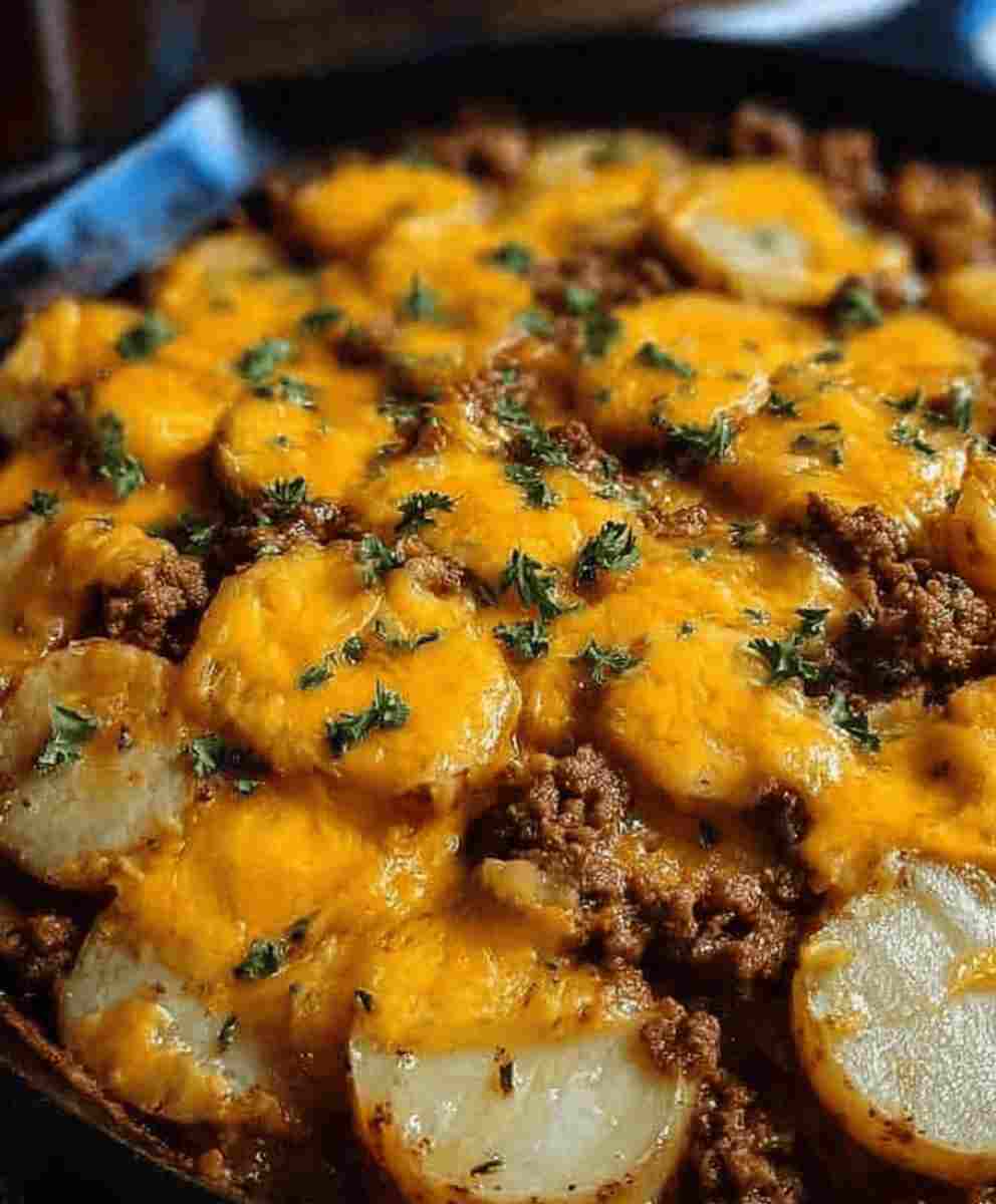 Cheesy Ground Beef and Potatoes