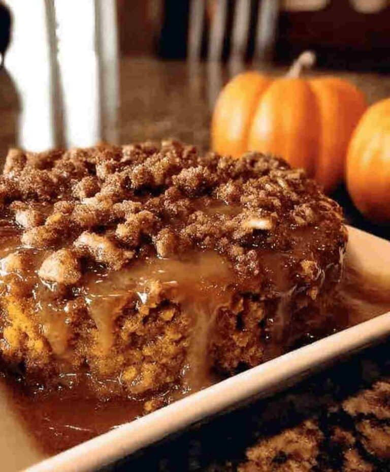 Pumpkin Oatmeal Dump Cake – Easy Fall Dessert Recipe