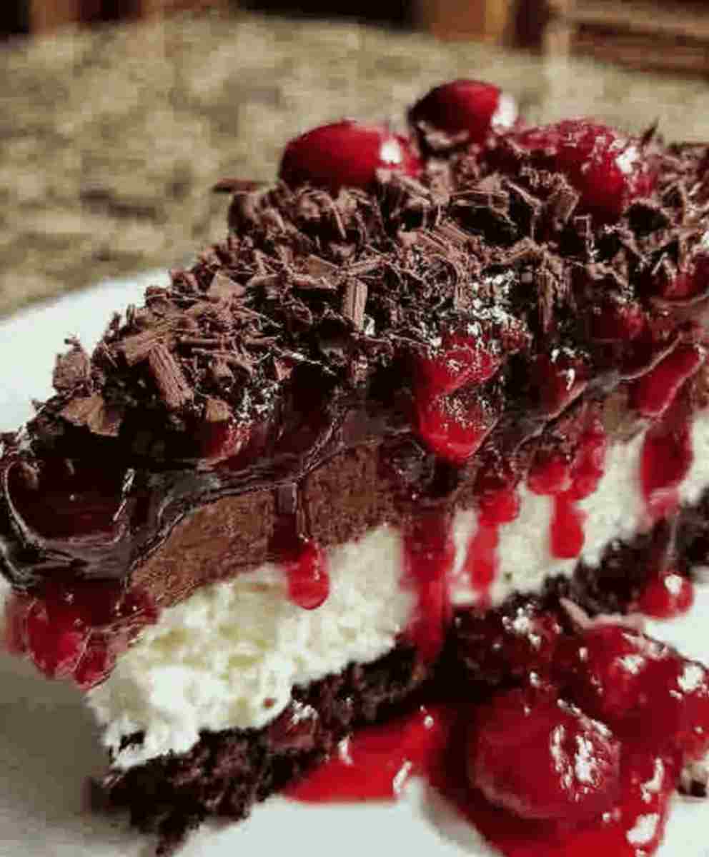 Black Forest Cheesecake Recipe Easy Chocolate Cherry Dessert