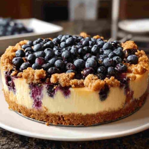 Blueberry Crumble Cheesecake Easy Family Dessert Recipe