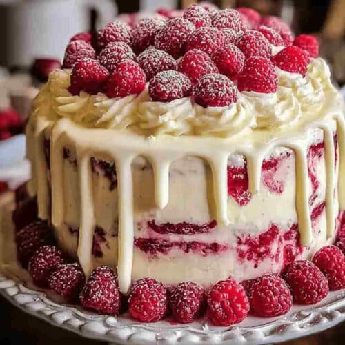 White Chocolate Raspberry Cake Easy Celebration Dessert