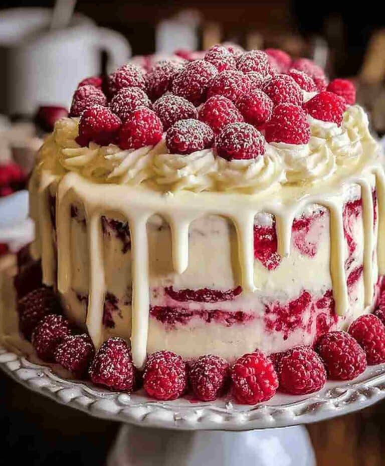 White Chocolate Raspberry Cake Easy Celebration Dessert
