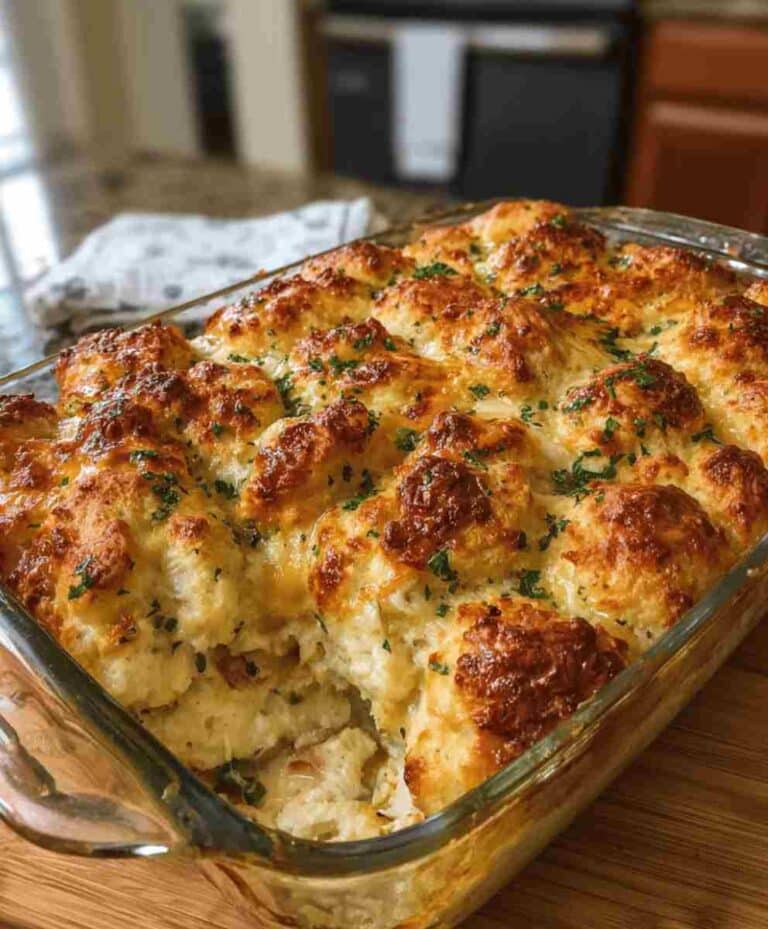 Easy Chicken Bubble Biscuit Bake Casserole Family Comfort Food