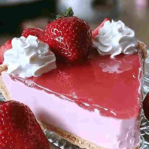 Strawberry Cream Cheese Jello Pie Easy No-Bake Dessert