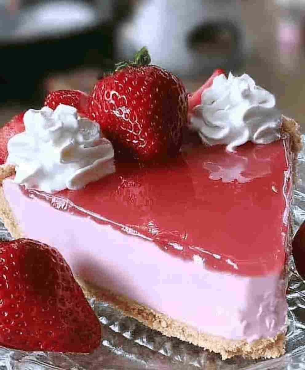 Strawberry Cream Cheese Jello Pie Easy No-Bake Dessert