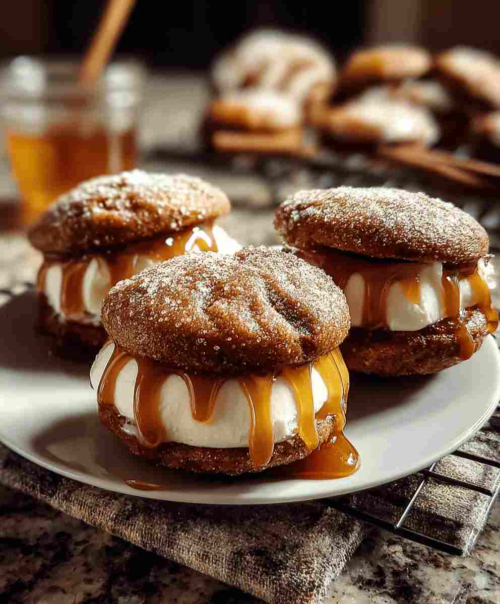 Apple Cider Whoopie Pies with Caramel Easy Fall Dessert Recipe