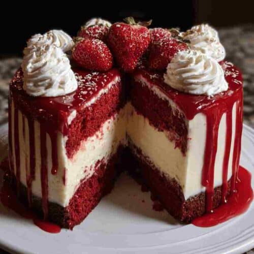 Red Velvet Cheesecake Cake – Easy Special Occasion Dessert