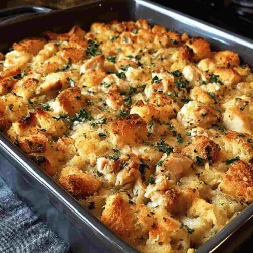 Easy Chicken and Stuffing Casserole