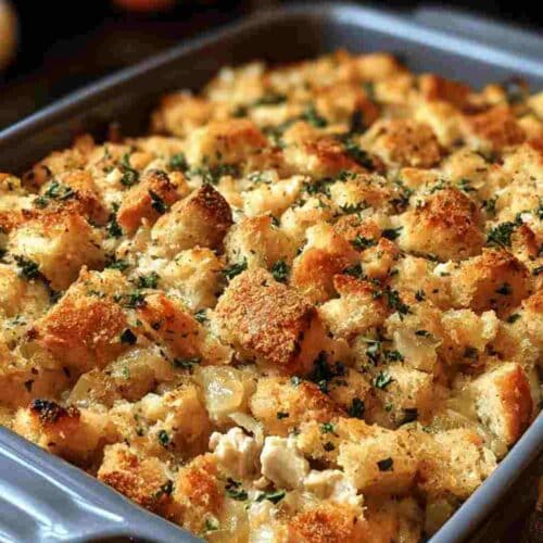 Easy Chicken and Stuffing Casserole