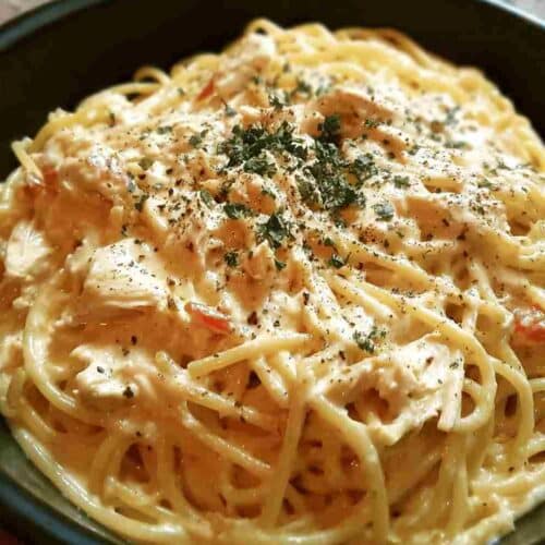Creamy Crockpot Chicken Spaghetti Easy Family Comfort Food
