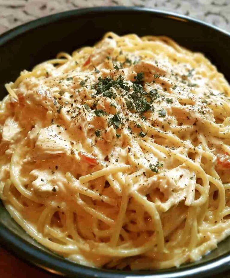 Creamy Crockpot Chicken Spaghetti Easy Family Comfort Food