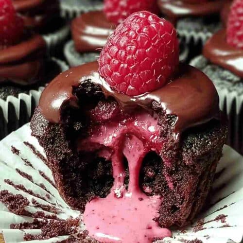 Raspberry Chocolate Lava Cupcakes Easy Dessert Recipe for Chocolate Lovers