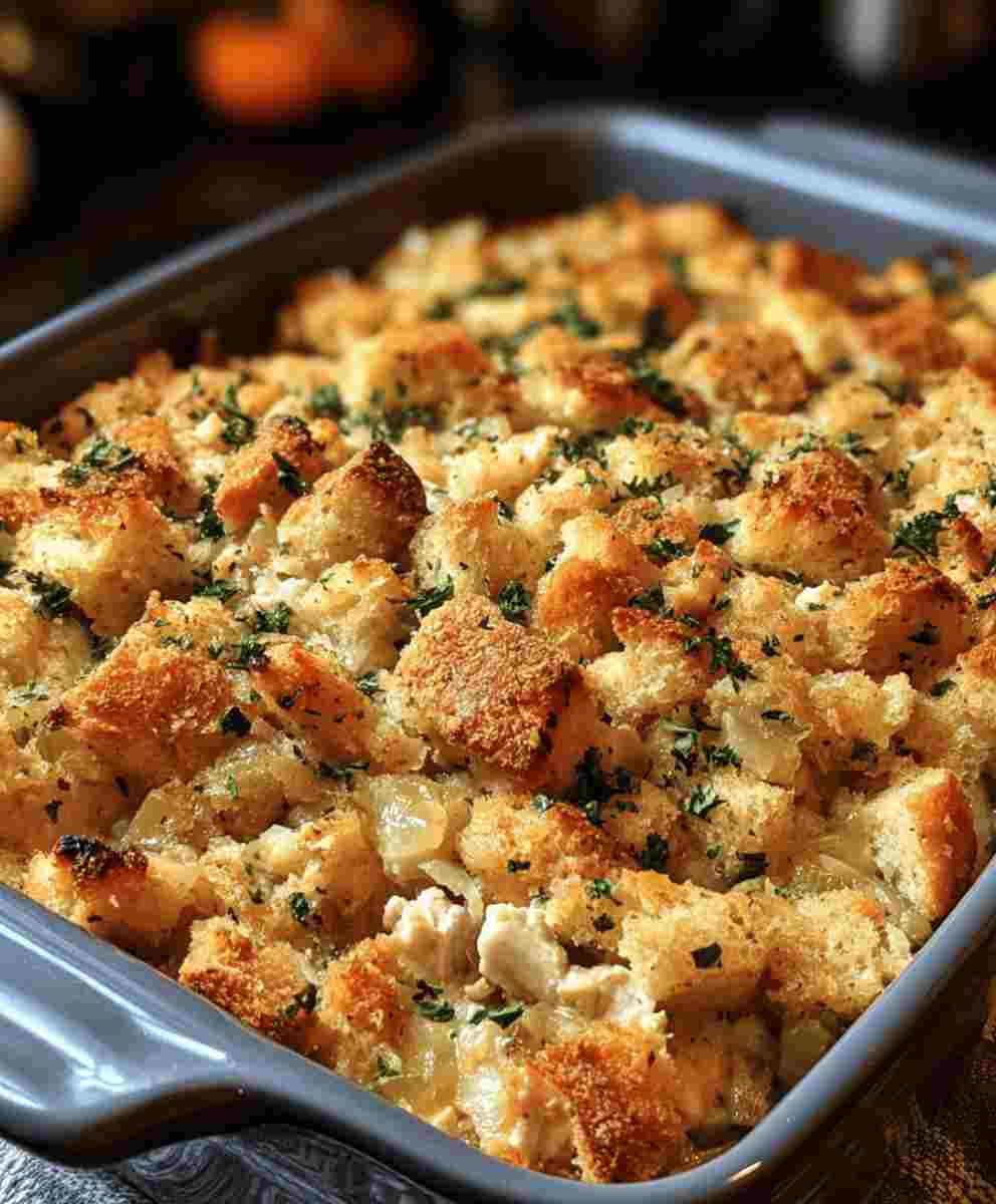 Easy Chicken and Stuffing Casserole