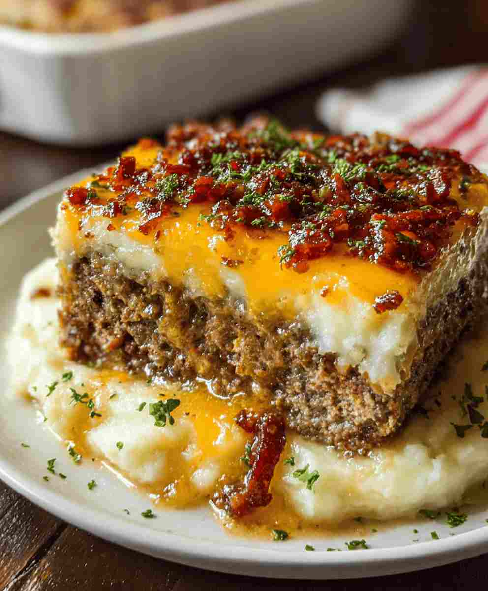 Easy Meatloaf with Mashed Potatoes and Cheese – Family Comfort Food