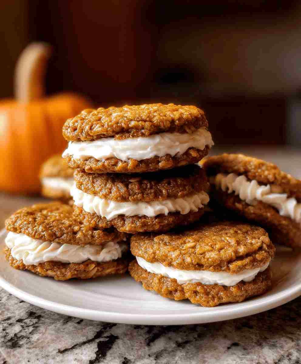 Pumpkin Oatmeal Cream Pies Easy Fall Dessert Recipe