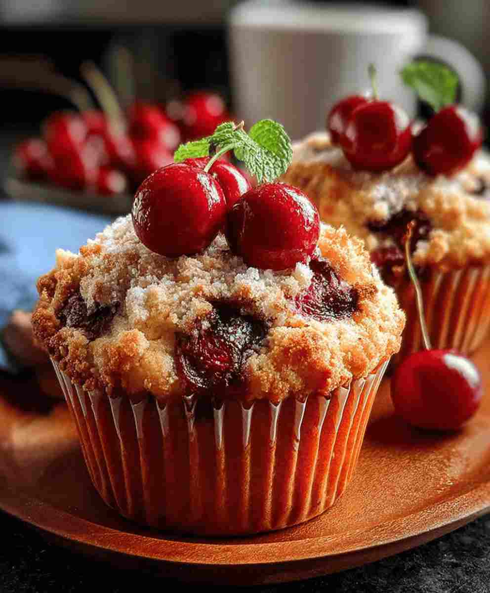 Cherry Cobbler Muffins Easy Family Dessert Recipe