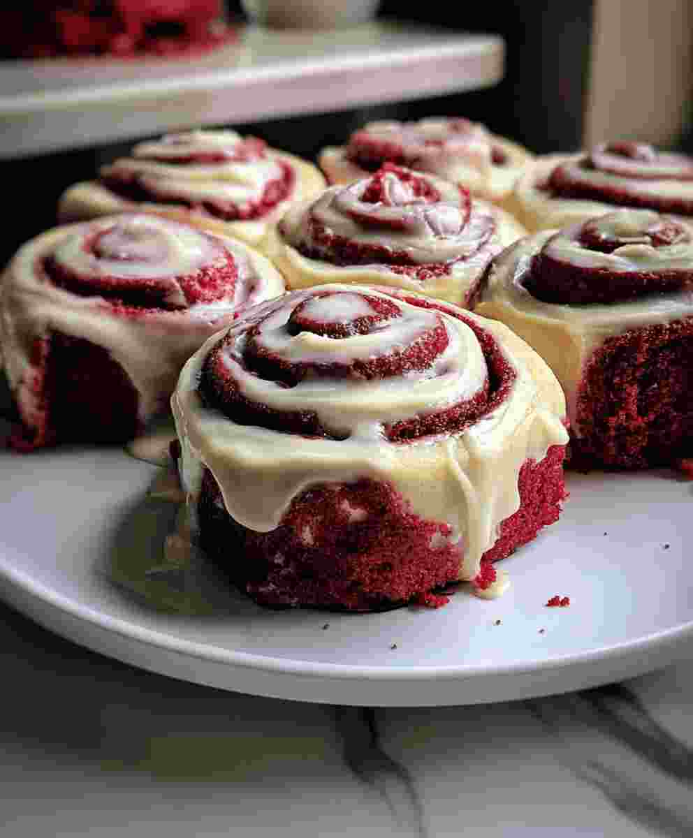 Red Velvet Cinnamon Rolls Easy Dessert Recipe for Breakfast Blis
