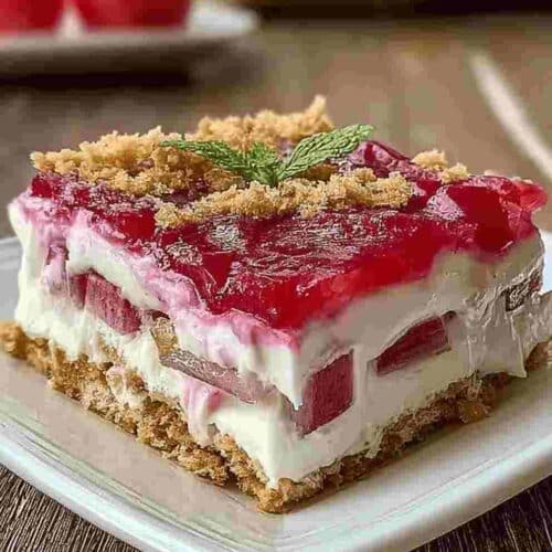 Rhubarb Icebox Cake Easy No-Bake Dessert Recipe