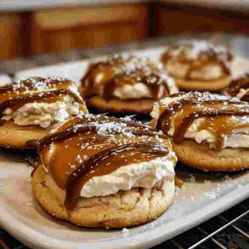 Salted Caramel Cheesecake Cookies Easy Dessert Recipe