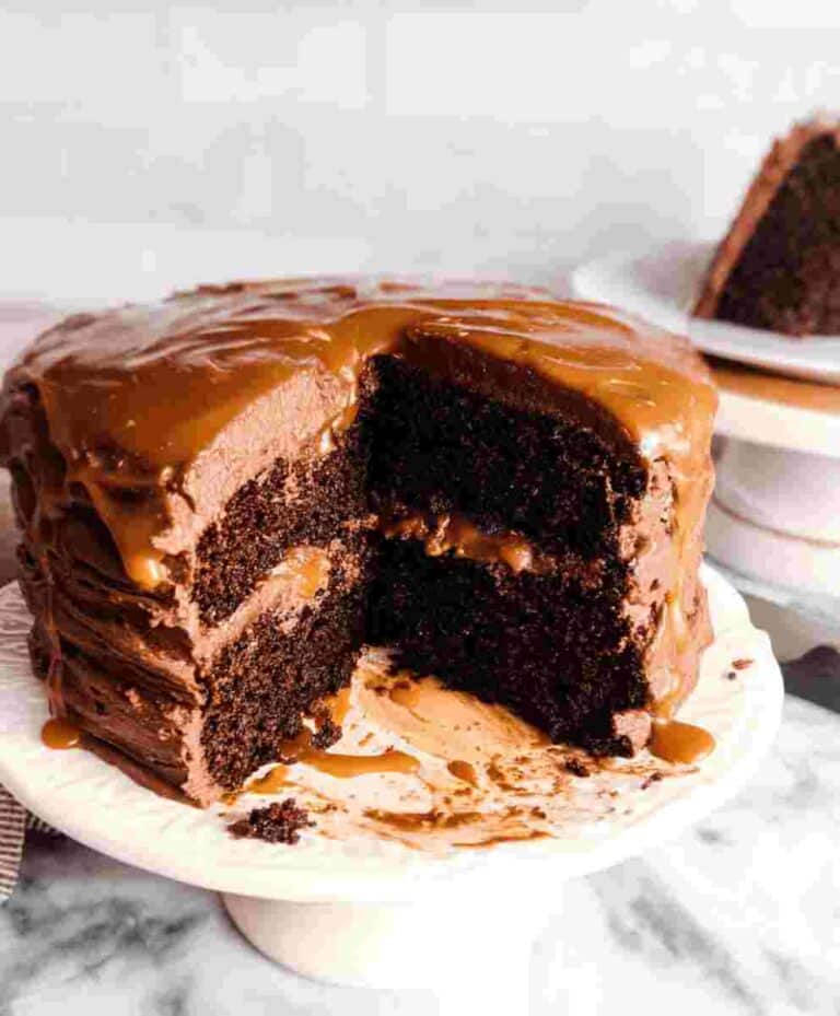Moist Chocolate Caramel Cake Easy One Bowl Dessert