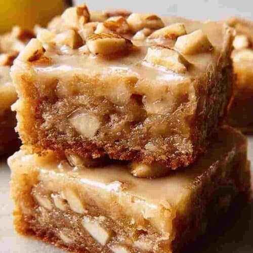 Maple Glazed Apple Blondies Easy Fall Dessert Recipe
