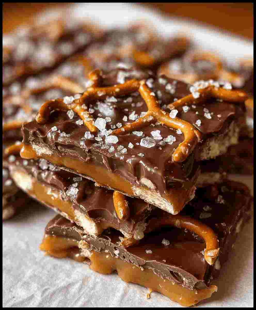 Salted Caramel Pretzel Bark: Easy Dessert for Parties