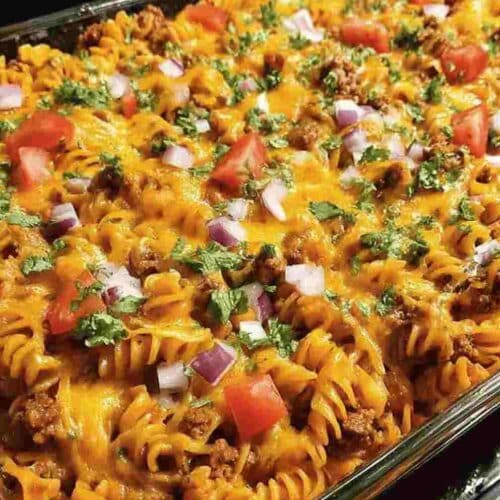 Taco Pasta Bake Recipe Easy Dinner Comfort Food