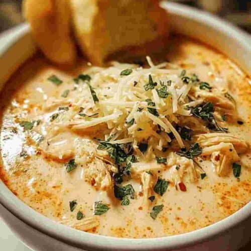 CROCK POT CREAMY CHICKEN PARMESAN SOUP: EASY DINNER RECIPE FOR BUSY NIGHTS