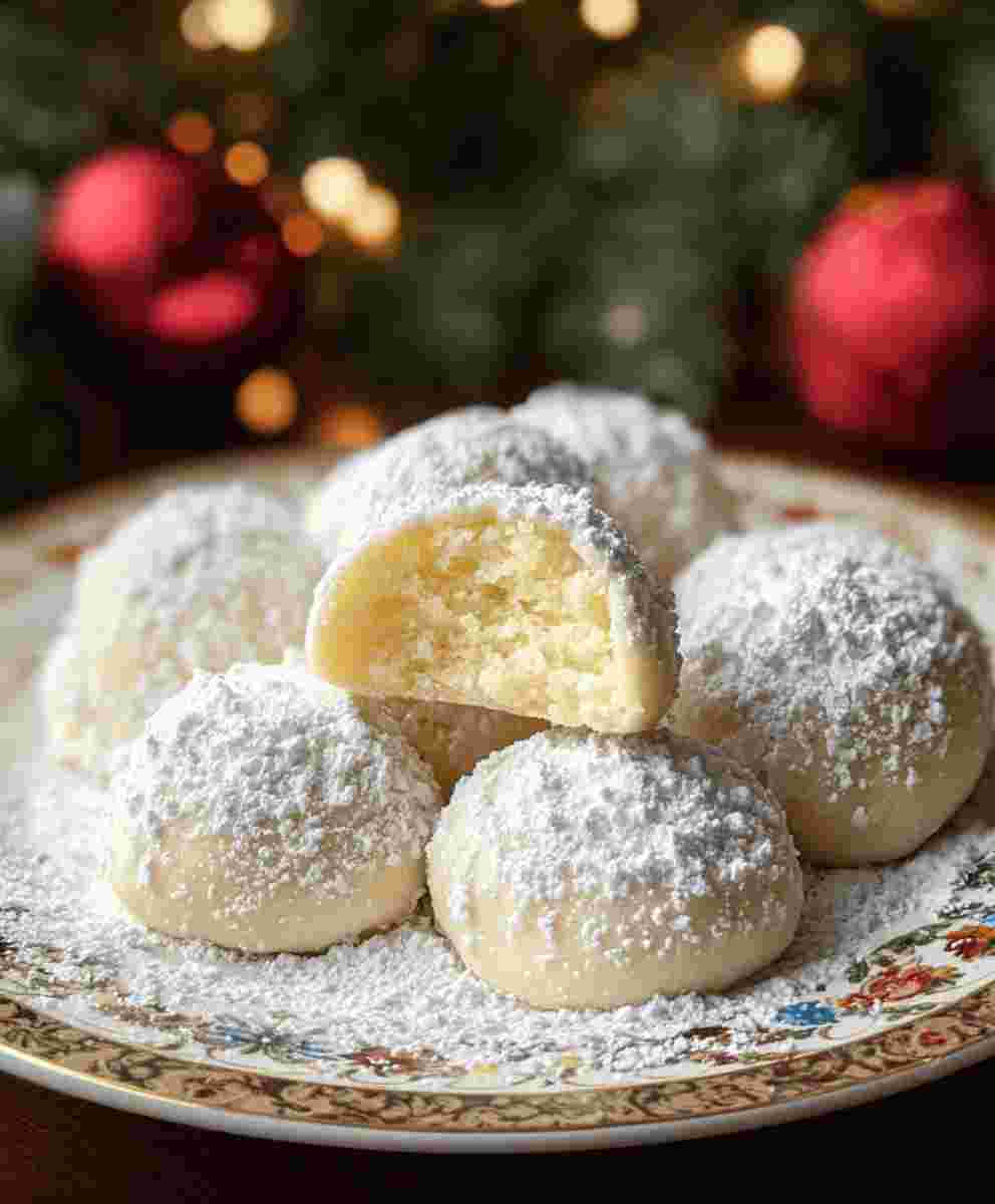 Lemon Snowball Cookies Easy Holiday Dessert