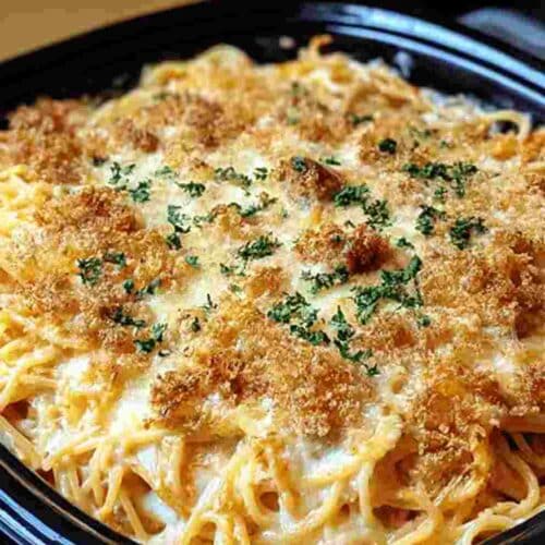 Baked Cream Cheese Spaghetti Casserole Easy Family Comfort Food