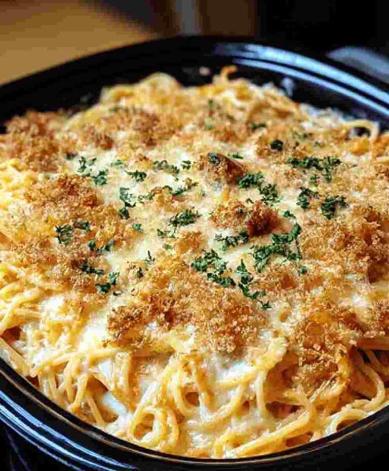 Baked Cream Cheese Spaghetti Casserole Easy Family Comfort Food