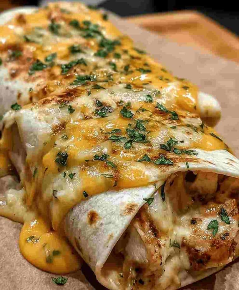 Cheesy Garlic Chicken Wraps Easy Dinner Recipe