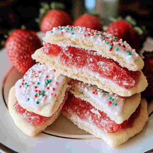 Strawberry Pop Tart Sugar Cookies Easy Dessert Recipe for Family Fun