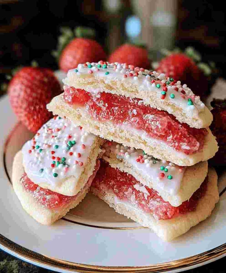 Strawberry Pop Tart Sugar Cookies Easy Dessert Recipe for Family Fun