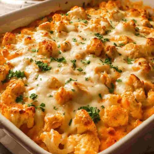 Buffalo Chicken Casserole: Easy Dinner Recipe with Cauliflower
