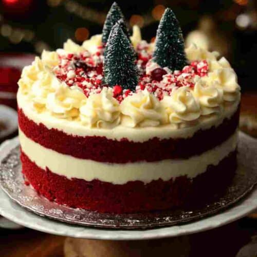 Red Velvet Cheesecake Cake Easy Holiday Dessert Recipe