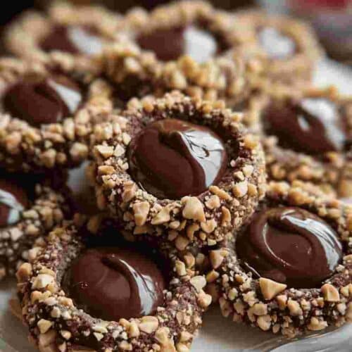 Chocolate Hazelnut Thumbprint Cookies Easy Holiday Dessert Recipe