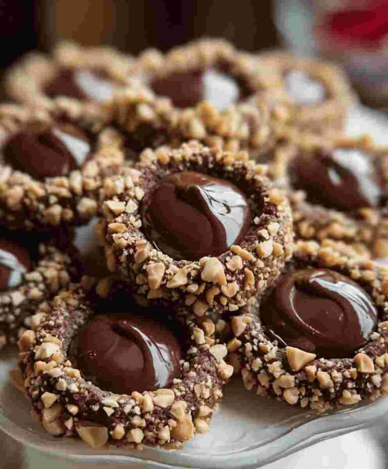 Chocolate Hazelnut Thumbprint Cookies Easy Holiday Dessert Recipe