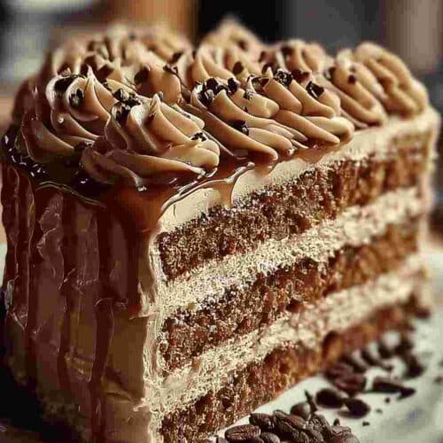 Caramel Coffee Buttercream Cake Easy Family Dessert Recipe