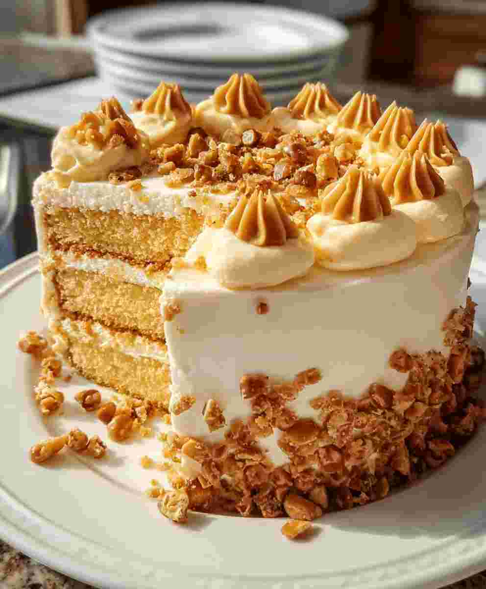 Butterscotch Crunch Cake Easy Dessert Recipe for Families