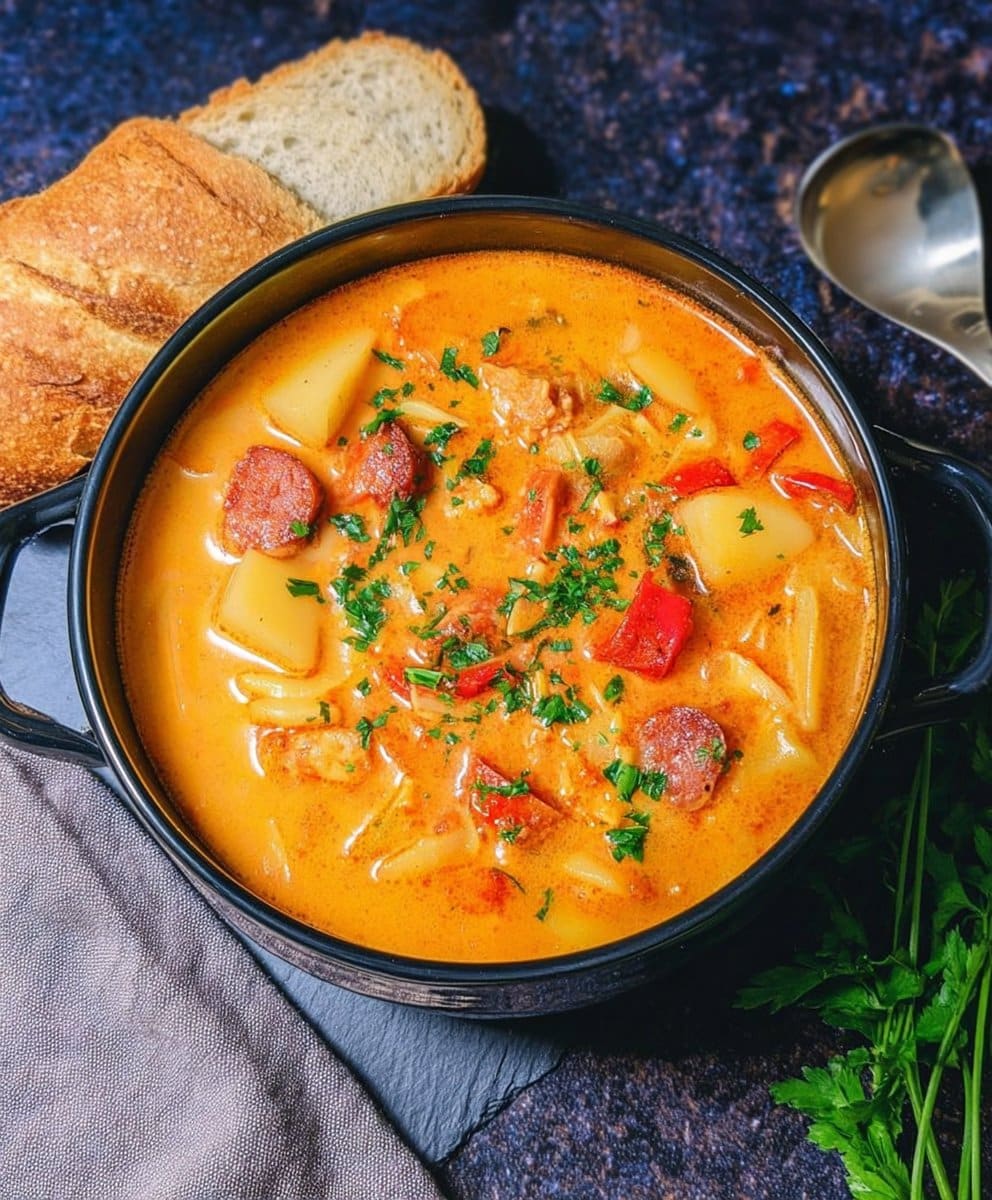 Spanish Potato Soup with Chorizo