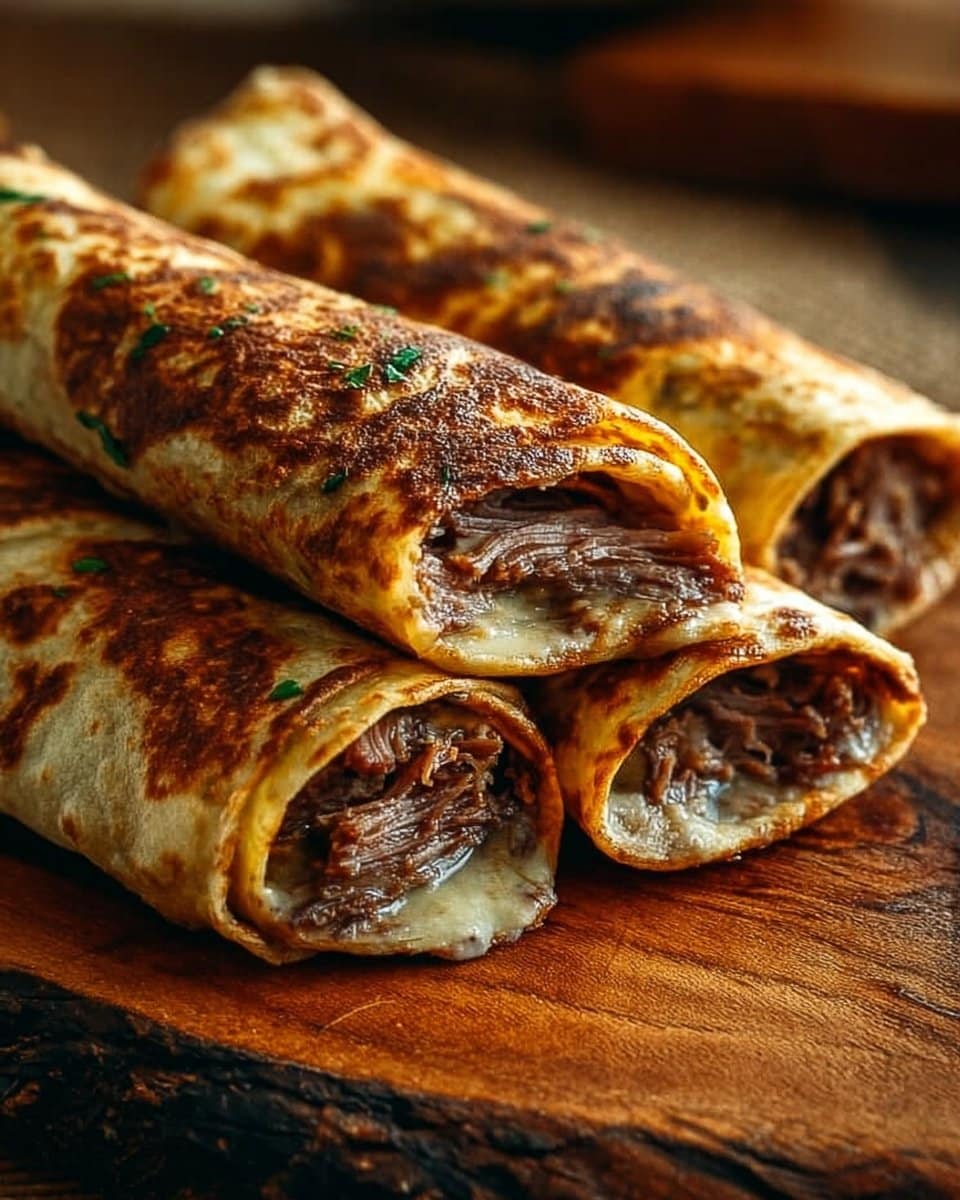 French Dip Tortilla Roll Ups